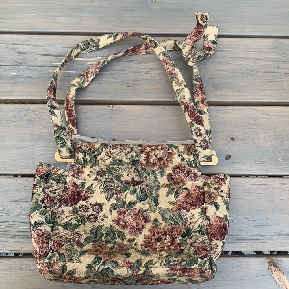 Vintage Tilley Endurables Floral Pick Pocket Proof Tapestry Bag